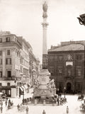 Rome Italy Piazza di Spagna ImmacuConception Column Vtg. Photo 19thC.