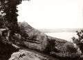Castel Gandolfo Lake Albano Papal Palace Hilltop Town Scenic Vtg. Photo 19thC.