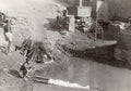 Benares Varanasi India Cremation Ghat Hindu Funeral Ritual Vtg. Photo 19thC.