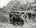 France Captured German Gun WWI Artillery Destroyed Building Vtg. Photo