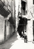Venice Italy Calle della Madonna Street Scene Narrow Alley Vtg. Photo 19thC.
