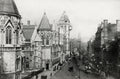 London Law Courts Street Scene Gothic Architecture Carriages Vtg. Photo 19thC.