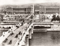 Paris Place de la Concorde Horse-Drawn Traffic Bridge Vtg. Photo 19thC.