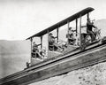 Italy Vesuvius Funicular Railway Passengers Operator Incline Vtg. Photo 19thC.