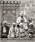 Egypt Religious Leaders Group Portrait Men Turbans Robes Vtg. Photo 19thC.