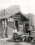 Pocahontas Post Office Jasper Park Canada Man Sorting Mail Vtg. Photo 20thC.