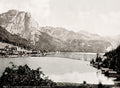 Grundlsee Styria Austria Elmspitz Mountain Lake Village Vtg. Photo 19thC.