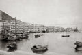 Hong Kong The Praya Waterfront Harbor Boats Ships Cityscape Vtg. Photo 19thC.