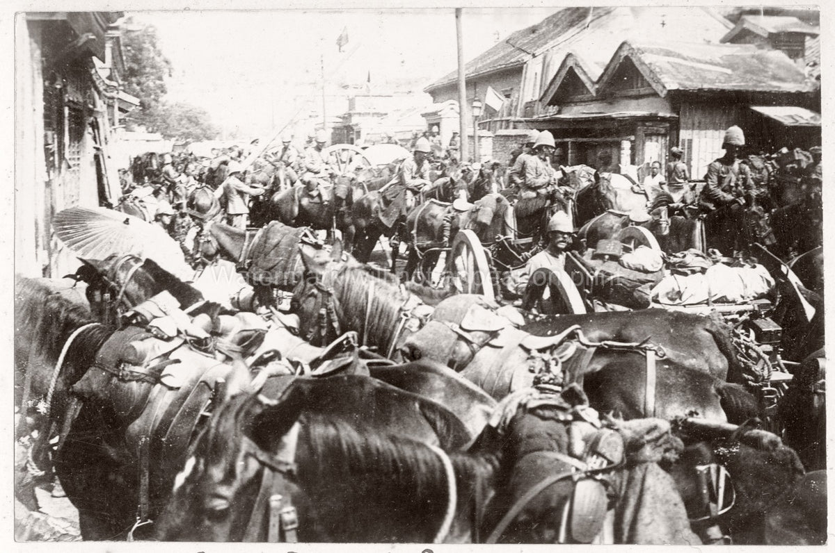 China Boxer Rebellion Yihetuan Movement Military Soldiers Vtg. Photo 20thC.