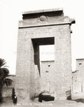 Gate Ptolemy II Karnak Luxor Egypt Hieroglyphs Ruins Vtg. Photo 19thC.