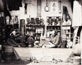 Japan Curio Souvenir Stall Shop Pottery Vases Merchants Vtg. Photo 19thC.