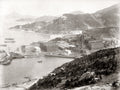 Hong Kong Factory Coastal View Harbor Ships Mountains Vtg. Photo 19thC.