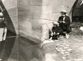 Paris France River Seine Man Boy Fishing Father Son Bridge Vtg. Photo 20thC.