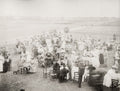 Cairo Races Egypt Racecourse Crowd Spectators Social Gathering Vtg. Photo 19thC.