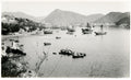 Hong Kong Harbor View Boats Junks Sampans Sailing Coastal Vtg. Photo 19thC.