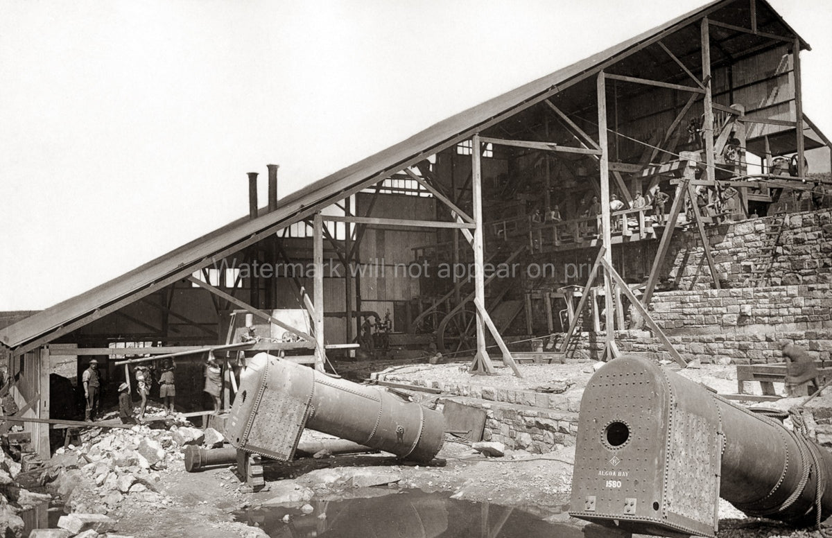 South Africa Witwatersrand Gold Mine Industrial Machinery Vtg. Photo 19thC.
