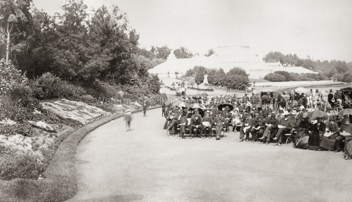 Golden Gate Park San Francisco Conservatory Crowd Audience Vtg. Photo 19thC.