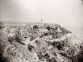 Crimea St. George Monastery Black Sea Cliffside Bell Tower Vtg. Photo 19thC.