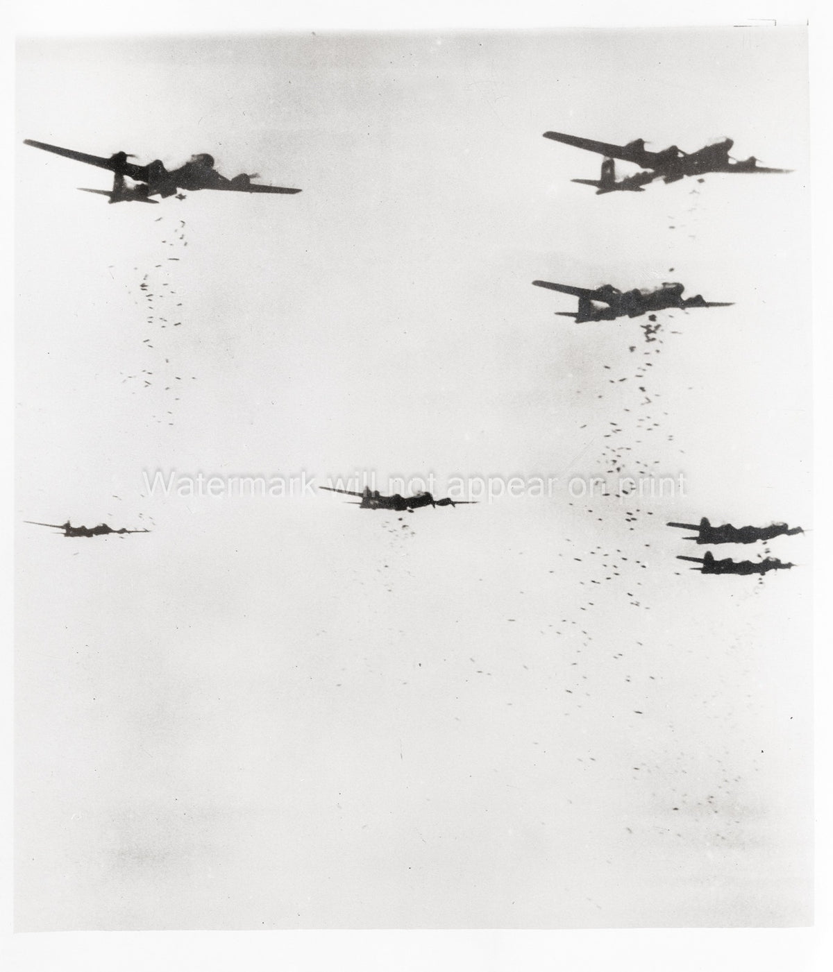 Yokohama Japan B-29 Superfortress Bombers Bombing Raid WWII Vtg. Photo WW2