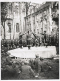 WW1 Highlanders Highland Dance Soldiers Kilts Ruins Performance Vtg. Photo