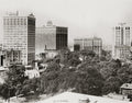 Detroit Grand Circus Park Cityscape Architecture Hotel Statler Vtg. Photo 20thC.