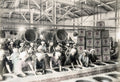 Japan Tea Processing Factory Women Workers Baskets Crates Vtg. Photo 19thC.