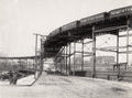 New York El-Train Elevated Railroad Construction Horse Carts Vtg. Photo 19thC.