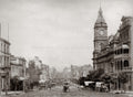Melbourne Australia Collins Street Cityscape Clock Tower Vtg. Photo 19thC.
