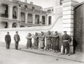 China Convicts Cangue Punishment Prisoners Guards Street Scene Vtg. Photo 19thC.