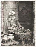 Delhi India Pan Betel Nut Seller Vendor Turban Beard Portrait Vtg. Photo 20th C