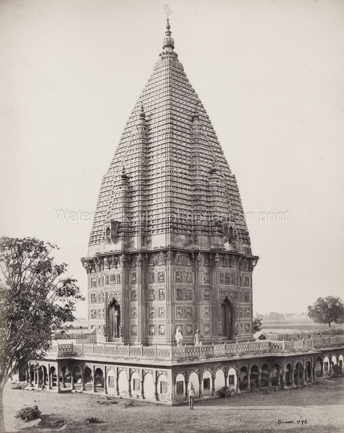 Ramnagar Summer Temple Benares India Hindu Architecture Ornate Vtg. Photo 19thC.