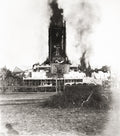 Burmese Buddhist Monk Cremation Pongyi Funeral Pyre Ceremony Vtg. Photo 19thC.