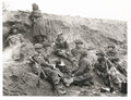 WWII British Army Soldiers Cook Meal Trench Rifles Uniforms Vtg. Photo WW2