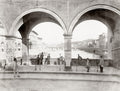 Florence Italy Ponte Vecchio River Arno Bridge Arches Vtg. Photo 19thC.