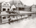 Cambridge Lady Margaret Boat Club Rowing Team Oarsmen River Vtg. Photo 19thC.