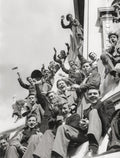 London VE Day Crowds Cheering End War Celebration WWII Vtg. Photo WW2
