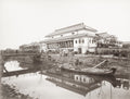Tokyo Japan Theatre Bridge Canal Rickshaws Architecture Vtg. Photo 19thC.
