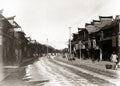 Shanghai Chinese Quarter Street Scene Shops Architecture Vtg. Photo 19thC.