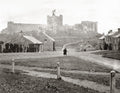 Bamborough Castle Northumberland England Fortress Village Vtg. Photo 19thC.