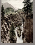 Uncompahgre River Bridge Colorado Canyon Gorge Mountains Vtg. Photo 19thC.