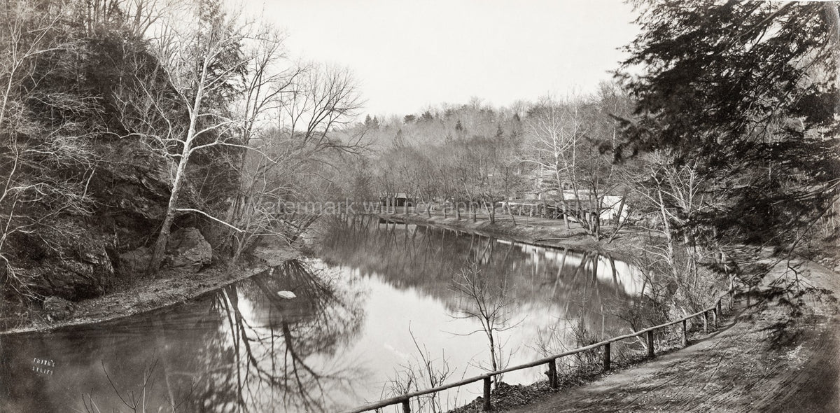Wissahickon Philadelphia Creek Valley Park Landscape Vtg. Photo 19thC.