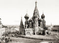 Moscow St. Basil's Cathedral Vasily Blessed Domes Cityscape Vtg. Photo 19thC.