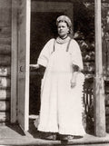 Russian Woman Nurse Traditional Dress Kokoshnik Portrait Vtg. Photo 19thC.