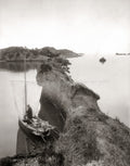 Matsushima Inland Sea Japan Small Boat Sailboat Coastal Vtg. Photo 19thC.