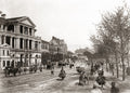 Shanghai Bund China Street Scene Traffic Colonial Buildings Vtg. Photo 19thC.