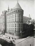 New York City Prison Tombs Architecture Street Scene Vtg. Photo 20thC.