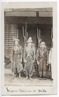 Japanese Soldiers Drill Training Rifles Bayonets Uniforms Vtg. Photo 19thC.