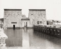 Temple Isis Philae Egypt Flooded Pylon Ruins River Nile Vtg. Photo 19thC.