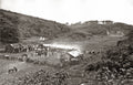 Japan Rifle Range Shooting Competition Targets Tents Gathering Vtg. Photo 19thC.