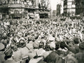 London VE Day Celebration Crowds Piccadilly Circus WWII Vtg. Photo WW2